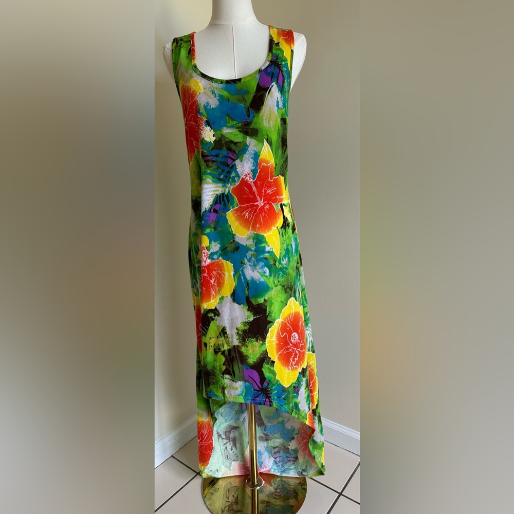 Tropical Print Sundress- Large
